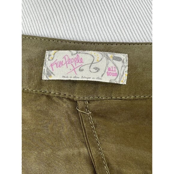 Free People Boho Kimono Jacket | Olive Green Flowy Duster Open Front Cottagecore - Picture 10 of 15